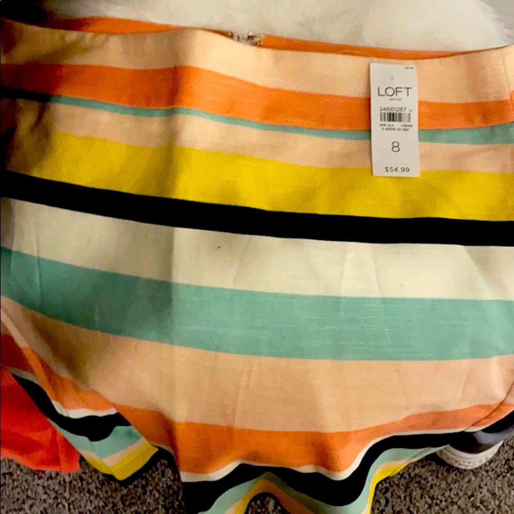 LOFT color block short skirt